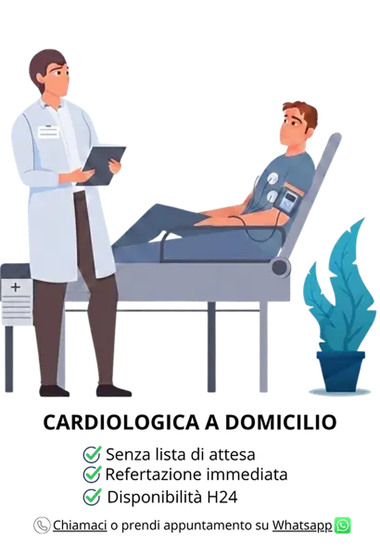 Cardiologica a domicilio a Milano: ECG e Holter a casa, senza lista di attesa, refertazione immediata e disponibilità H24